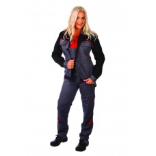 Highline női dzseki, szürke/fekete, 65%PES-35% pamut