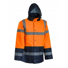 ROCK jól-láthatósági, bélelt téli kabát, narancssárga